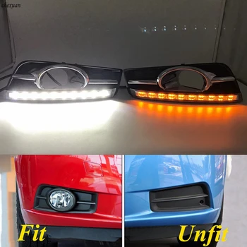 

CSCSNL 2Pcs DRL Daytime Running Lights with yellow signal Daylight for Chevrolet cruze 2009 2010 2011 2012 2013