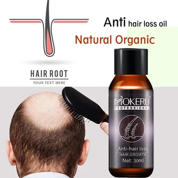 

Mokeru 1pc 30ml Natural organic castor oil tonic essence hair loss products growth oil for hair growth treatment
