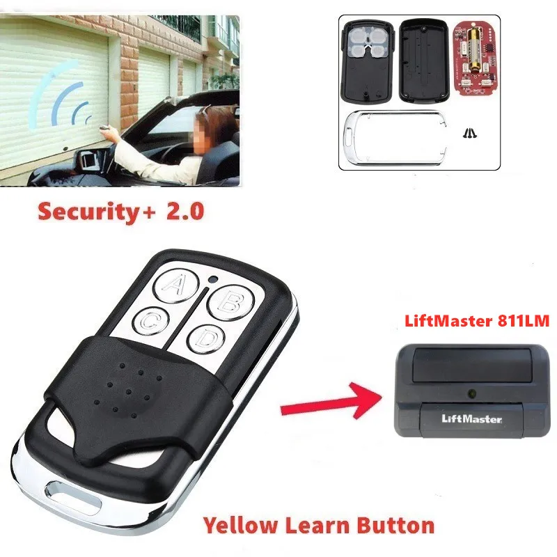 

for 811LM LiftMaster Chamberlain 1 button Dip Switch Remote Control Security+ 2.0