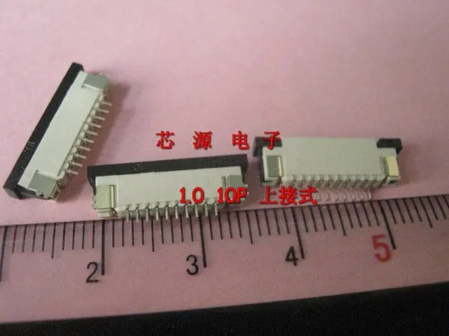 

10pin 1.0pitch SMT connect up FFC/FPC connector LCD screen interface.Flat Soft cable Connector Socket Horizontal type ROHS