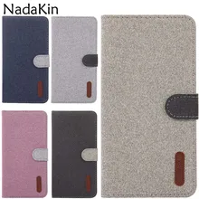 Льняная ткань чехол-книжка чехол для телефона для samsung Galaxy A6 плюс A7 A8 A10 A20 A30 A20E A40 A50 A70 карманом для карт чехол