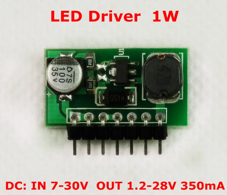 RD 1 Вт 3 Вт Светодиодный светильник драйвер Поддержка PMW диммер постоянного тока в течение 7-30V OUT 350mA [10 шт./лот] - Цвет: 1W