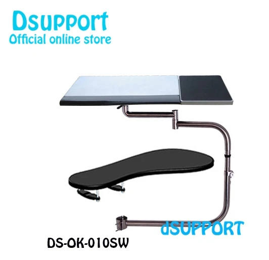 OK010S-Multifunctional-Full-Motion-Chair-Clamping-Keyboard-Laptop-Desk-Holder-Square-Mouse-Pad-Chair-Arm-Clamping