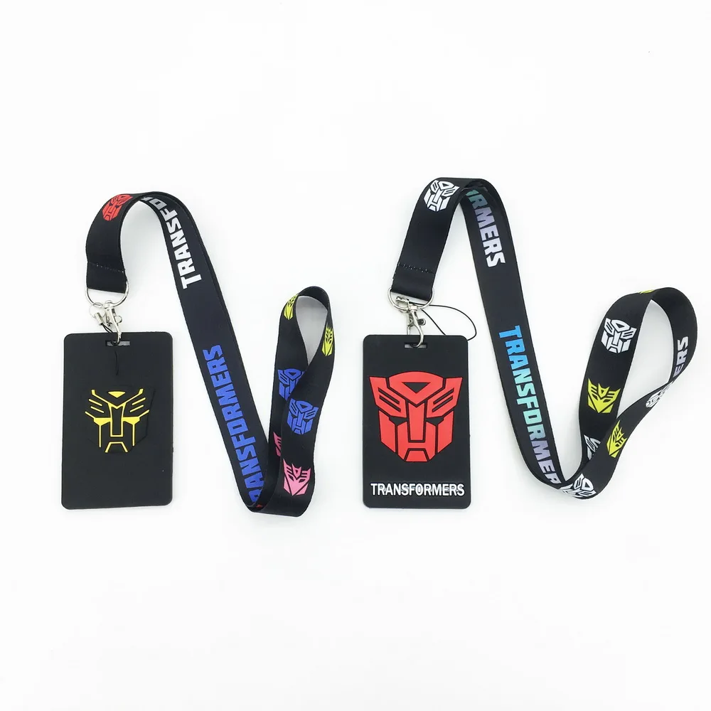 

Transformer Autobot Decepticon Soft Glu Card Holders Bank Card Neck Strap Card Bus ID Holders Identity Badge Lanyard Key Chain