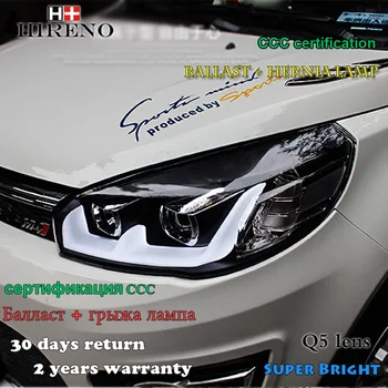 

Hireno Headlamp for 2005-2010 Great Wall Hover M4 Headlight Assembly LED DRL Angel Lens Double Beam HID Xenon 2pcs