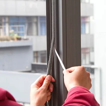 

OTHERHOUSE 1Pc Wool Fibers Window Door Seal Soundproof Insulation Window Dusting Sealing Tape Acoustic Foam Weather Strip