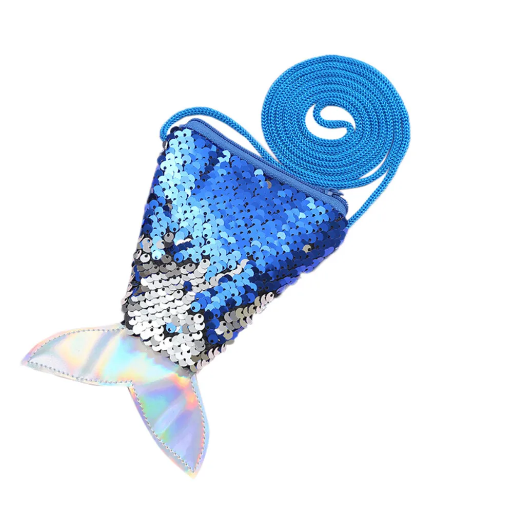 

ISHOWTIENDA Sequins Bag Coin Purse For Girls Mermaid Tail Women Coin Purse Kids Zipper Purse Bag Pocket Change Wallet #WL