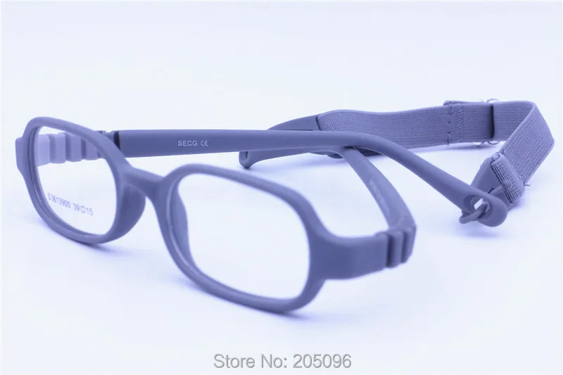 Розничная 38139 прямоугольной формы окружающей среды TR90 гибкие защитные оправы для очков с регулируемым ремешком для маленьких детей