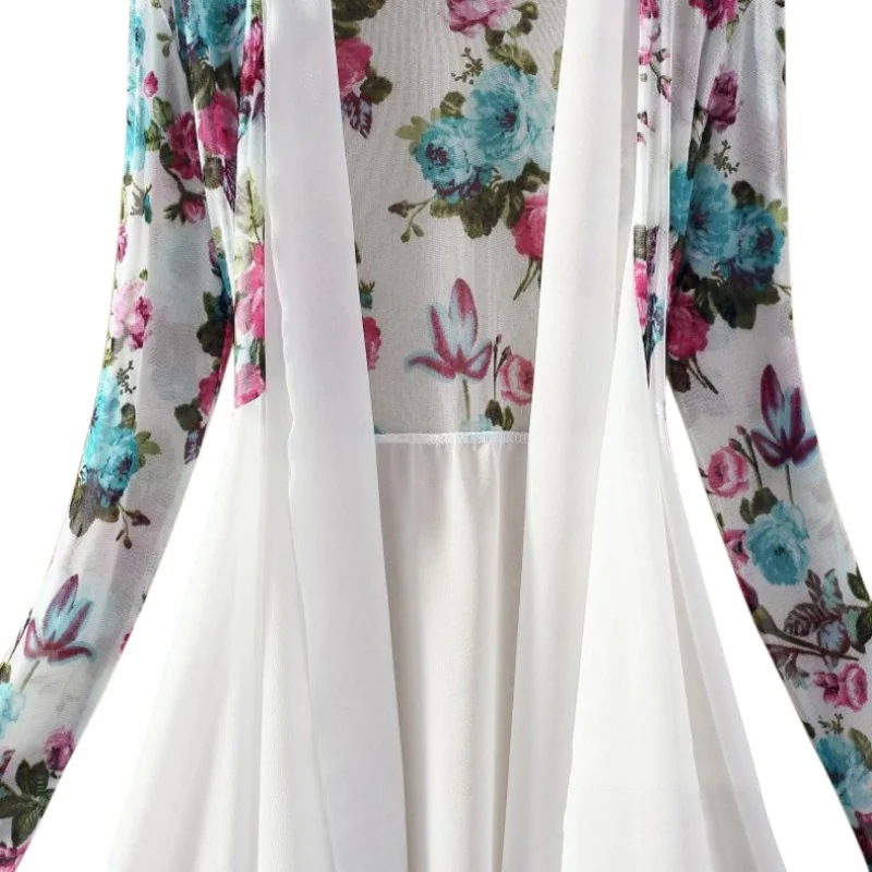 Women Kimono Vest Blusa Air Conditioning Sunscreen Female Blouses Jackets Long Chiffon Ladies Shirts