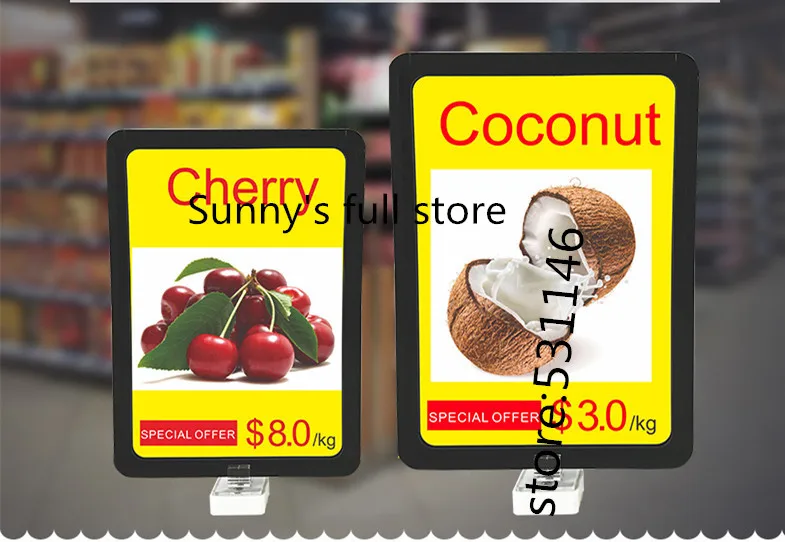 

The supermarket poster promotional price card desktop A4pop advertising price tag display box magnet frame 50pcs/lot