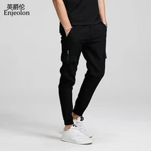 Бренд Enjeolon, весенние спортивные штаны, мужские длинные штаны, штаны высокого качества, Мужская модная повседневная одежда размера плюс 3XL KZ6159