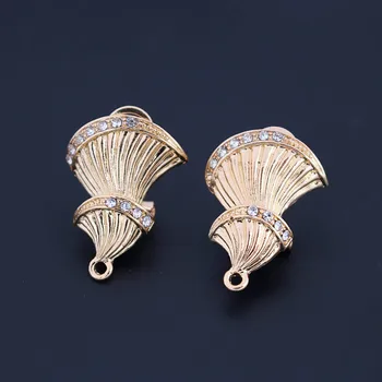 

Earrings Post Clip Back Pave CZ Base Hanging on Earrings Connector Linkers For DIY Fashion Tassel Earrings Jewelry Accessories