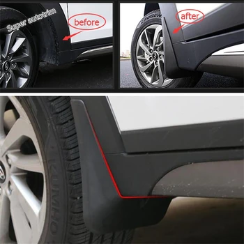 

Lapetus Front & Rear Mudguards Mud Flaps Splash Guards Fender Kit 4 Pcs Fit For Hyundai Tucson 2016 - 2020 Accessories Exterior