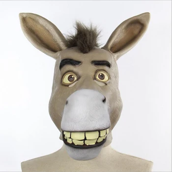 

Scary Latex Halloween Mask loquacious Donkey Headgear Cosplay Full Face Horror Masquerade Adult Escape Ghost Mask Party Supplies