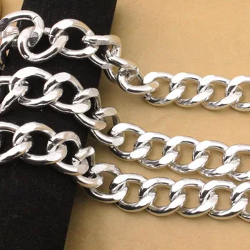 

1Meter/lot 20*26*5mm Choker Silver Aluminum Chunky Big Bulk Link Chain Jewelry Findings DIY Material F1658