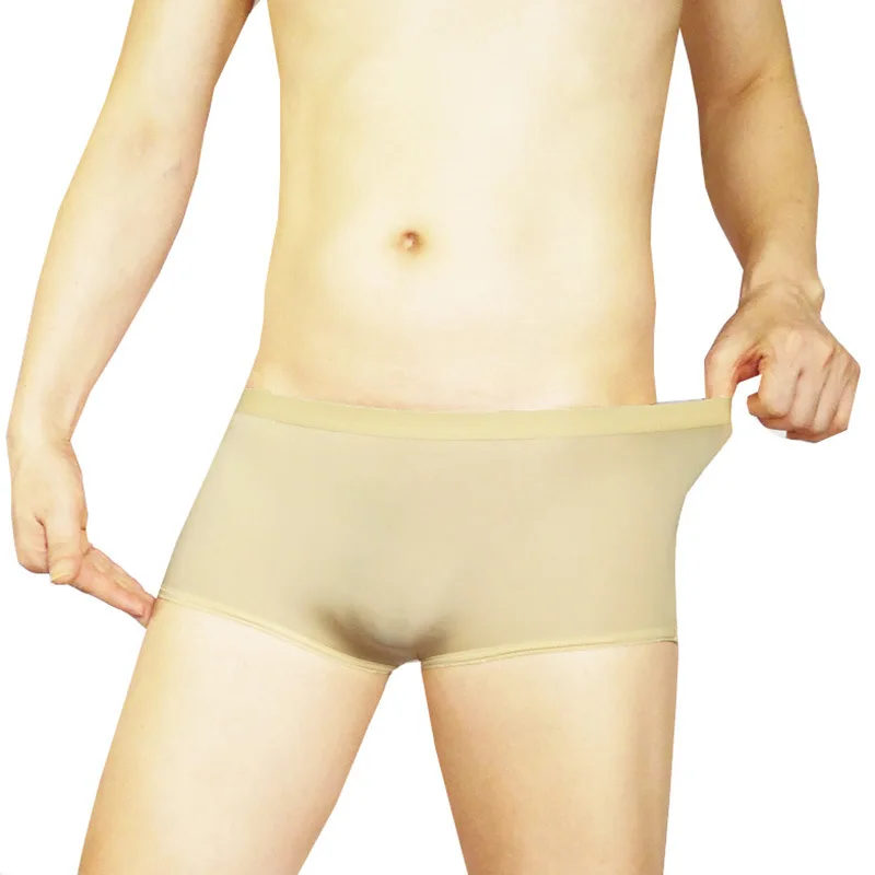 Сексуальные мужские Экзотические Нижнее белье презерватив мужской боксер самакуэка высокий эластичный прозрачный просвечивающий бандаж носочек для пениса Calzoncillos