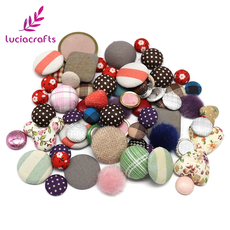 

Lucia crafts 50g/lot Random Colors Flatback Buttons Headwear Apparel Sewing Buckle DIY Scrapbooking Accessories E0305