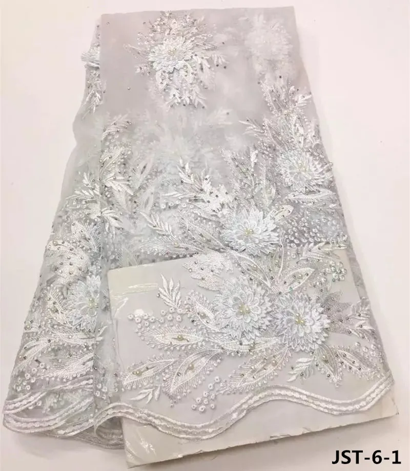 2017 New year Design 3D flowers Beaded French lace...