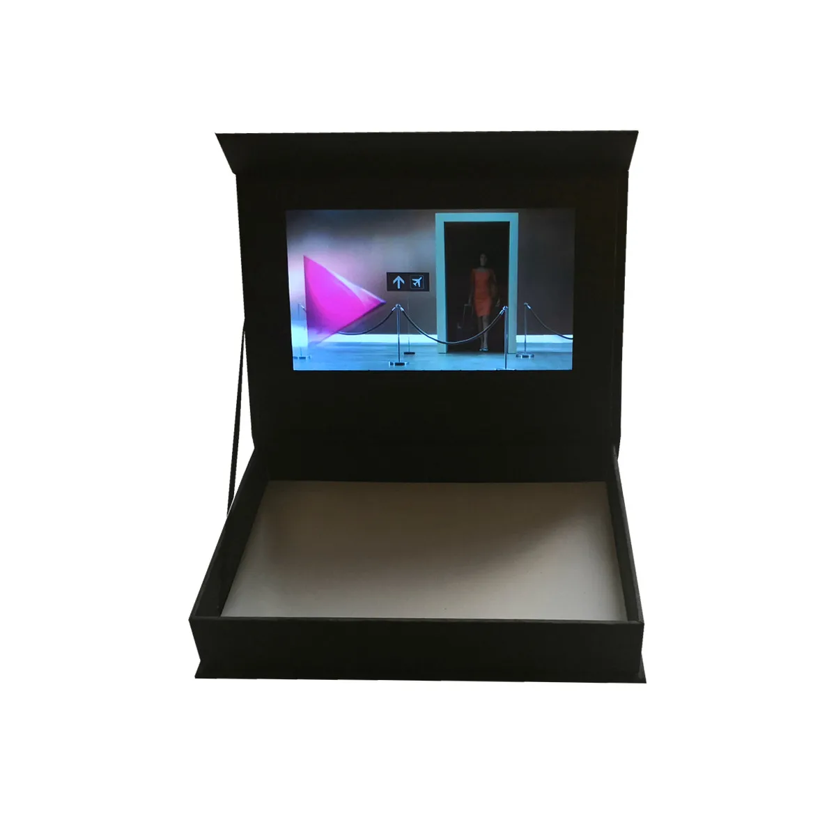 7inch Universal Video Greeting Card watching booklet box production hardcover video Brochure box for Advertising digital greeting card
