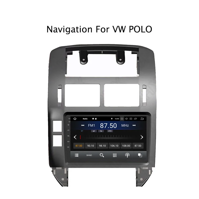 Top 9Inch PX30 Android 9.0 Car DVD Multimedia Player For VW Polo 2004-2010 GPS Navigation Radio Stereo Audio 1