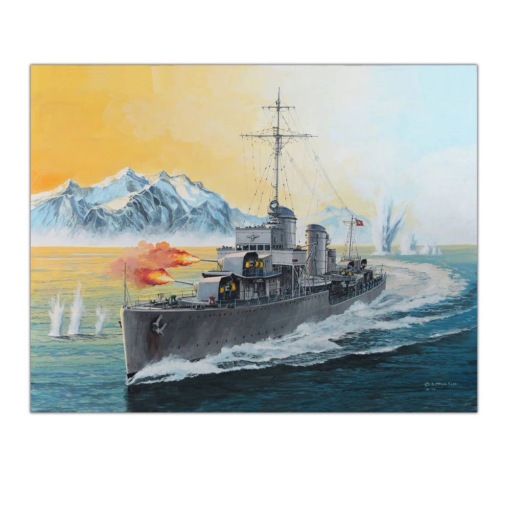 Ships Painting Art German Destroyer Type 90 2