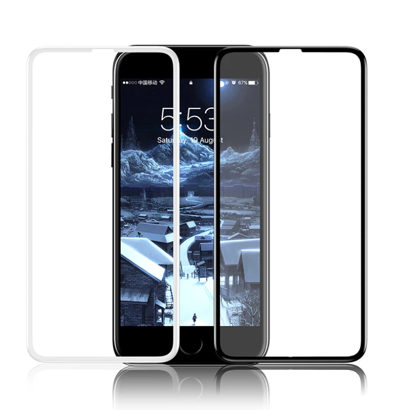 2 Universal Full View Window Tempered Glass Screen Protector For iphone