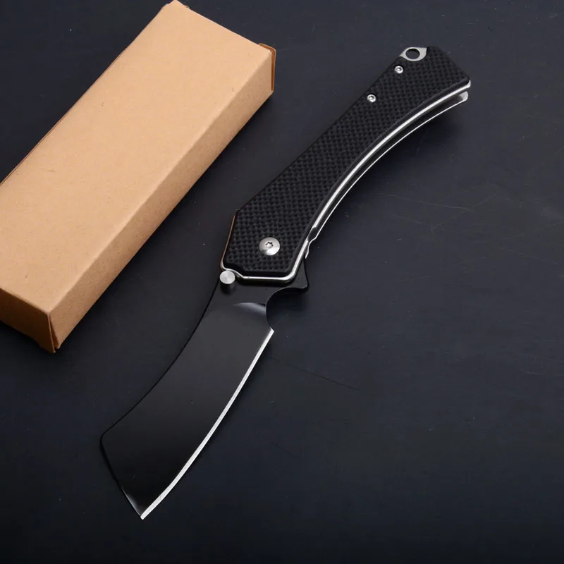 black titanium tactical folding knife titanium outdoor camping hunting survival rescue edc tools  (5)