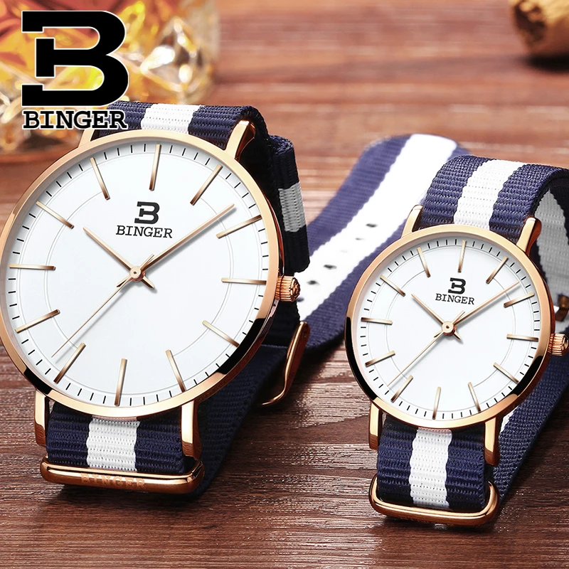Pulso Colorido Listras Lona de Nylon Pulseira de Relógio Unisex Reloj