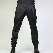 27-44, новинка, Мужская одежда, GD, модные, двубортные, талия, повседневные штаны, ботинки, штаны, черные шаровары, большие размеры, костюмы