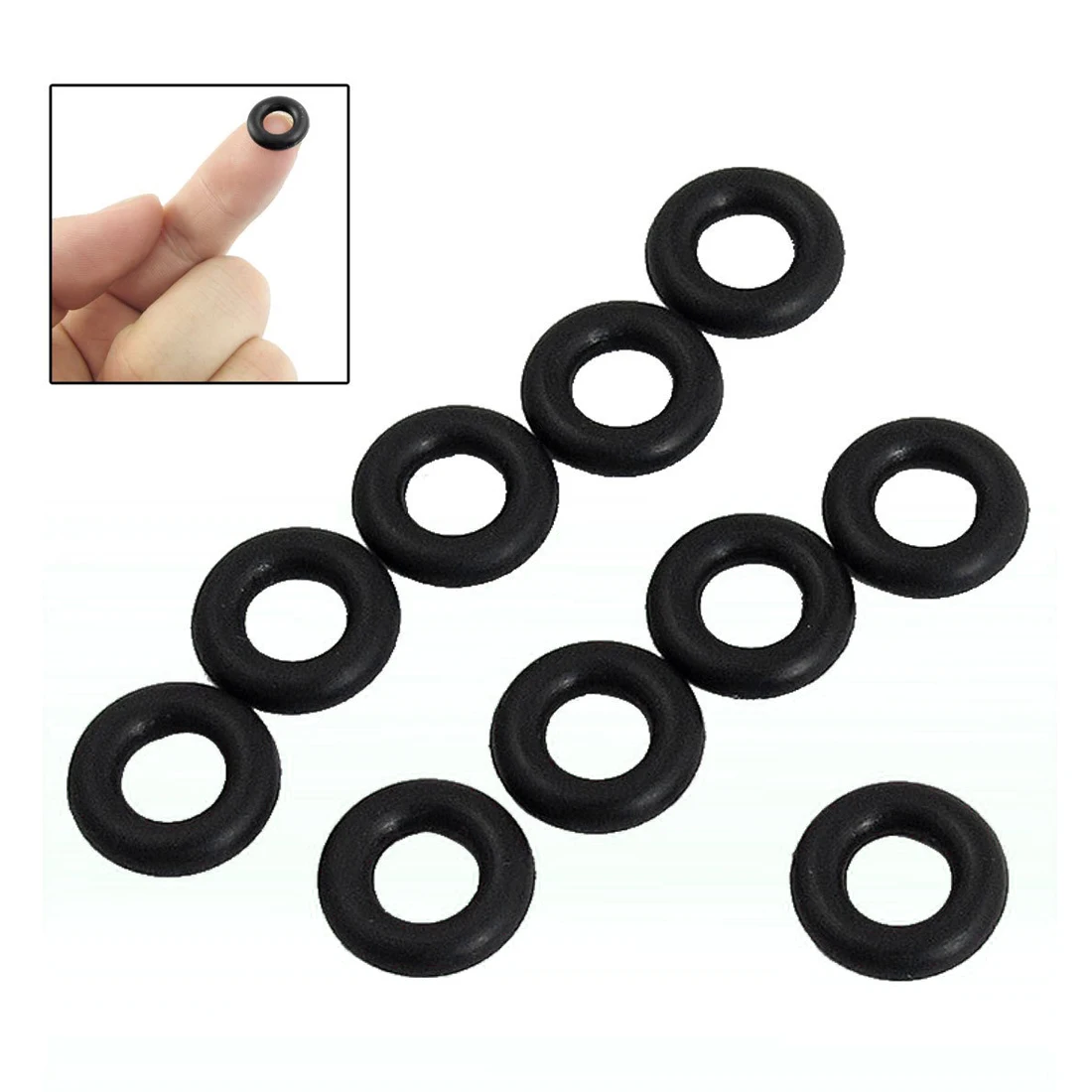 10 pcs black oil filter rubber gasket O rings seals 12mmx6mmx3mmin