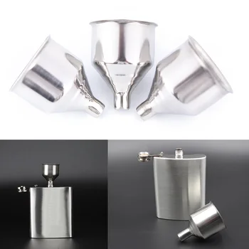 

Functional Stainless Steel Kitchen Oil Honey Funnel with Detachable Strainer/Filter for Perfume Liquid Water Tools