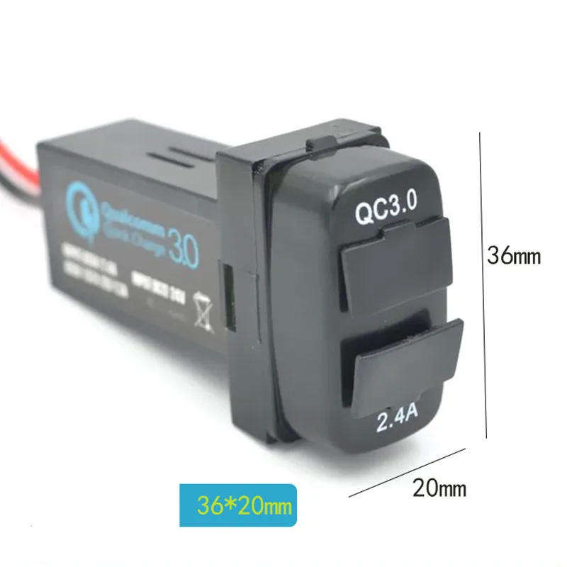 USB зарядное устройство для приборной панели автомобиля 5 в 2,4 А и QC3.0 Быстрая зарядка для MITSUBISHI ASX Lancer Outlander Pajero для iPhone для iPad