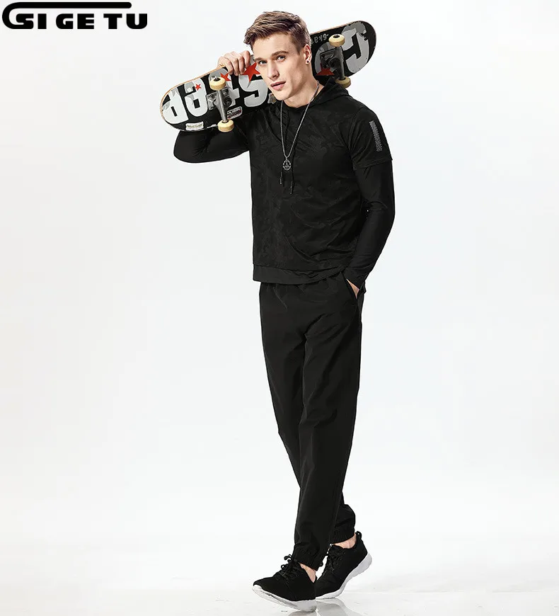 

Long sleeve Breathable Running Suits Men Sports Suit Set Sportswear Sweatshirt Jogging Running Tracksuit Men