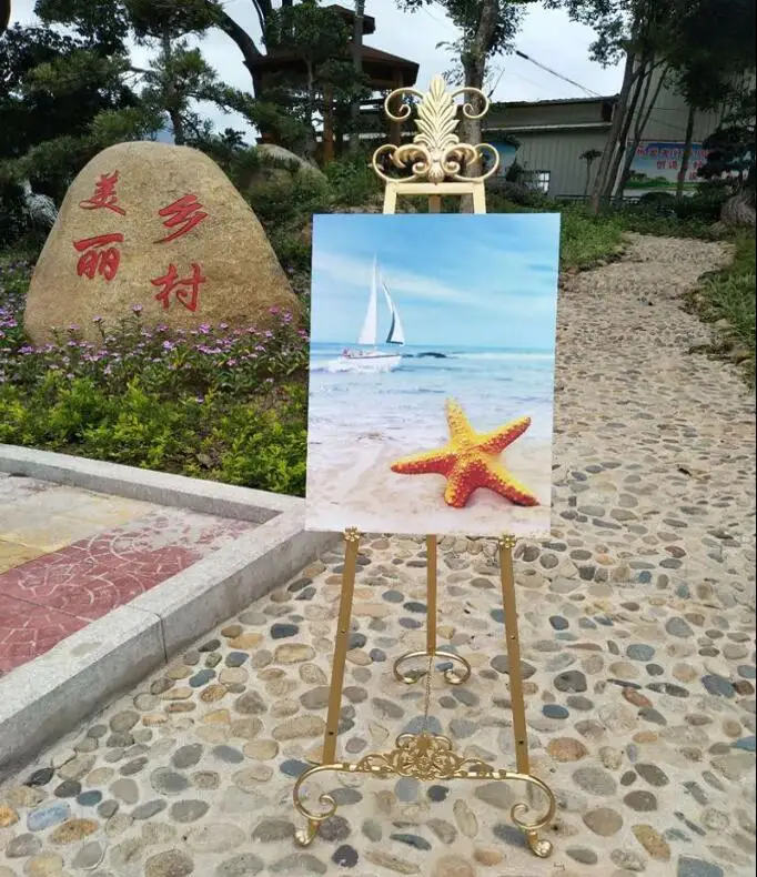 

European - style iron oil painting frame frame floor stand display stand poster stand photo bracket wedding easel