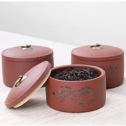 Фиолетовый глина кухня банки для специй хранения чай упаковка коробка Сушеные Орехи Caddy Танк Ретро керамика чай контейнер герметичные