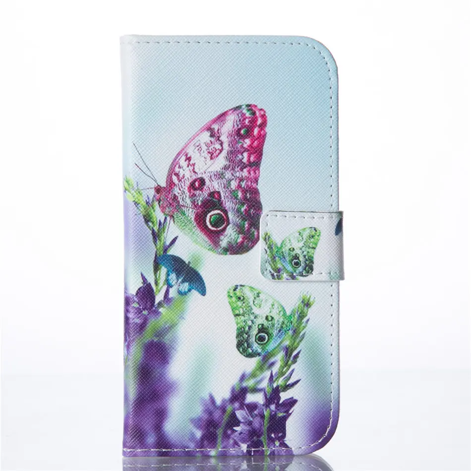 Lavender Butterfly Панда волк цветок кожаные чехлы для рамки samsung S7 край S8 S9 плюс A5 A6 A6s A7 A8 плюс A9 A530 A730 Xcover4 G390F DP29G - Цвет: Lavender Butterfly