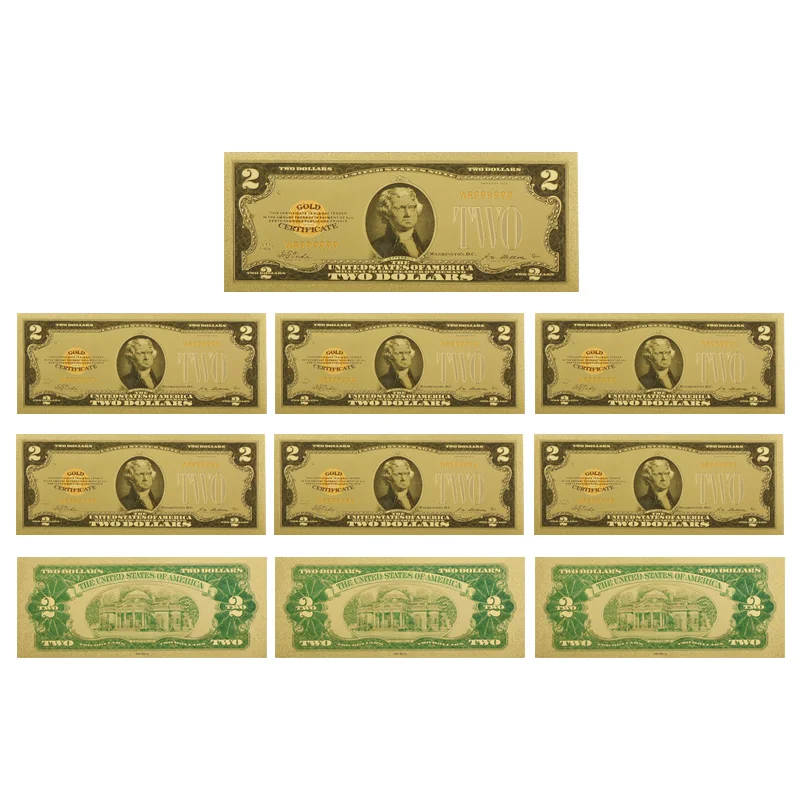 10 dollar american paper money 24k 999.9 gold foil gold banknote normal money