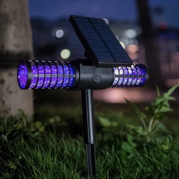 

Newest Solar Mosquito Killer Lamp Outdoor Waterproof USB charging LED Light Lawn Camping Lamp Bug Zapper trap Light Whole Night