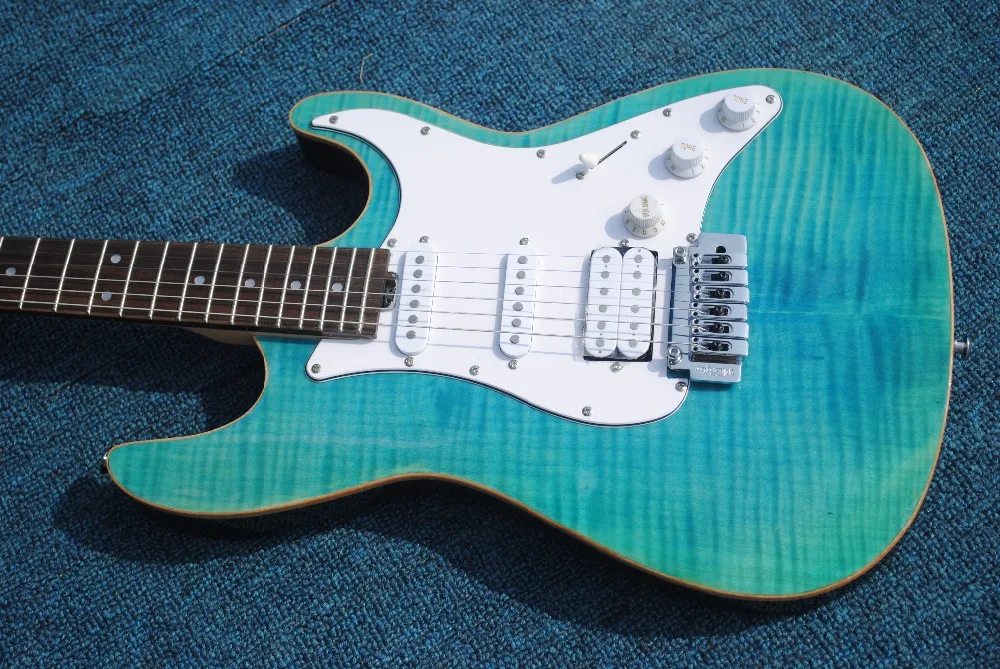 

Shipping Free Tom professional handmade guitar, Anderson electric Guitar 3 pickups,22 frets tiger striped