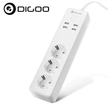 DIGOO DG-PS01 Smart Power Strip EU Smart Home USB Port Remote Separate Control Power Outlet Timing for Alexa for Google Home