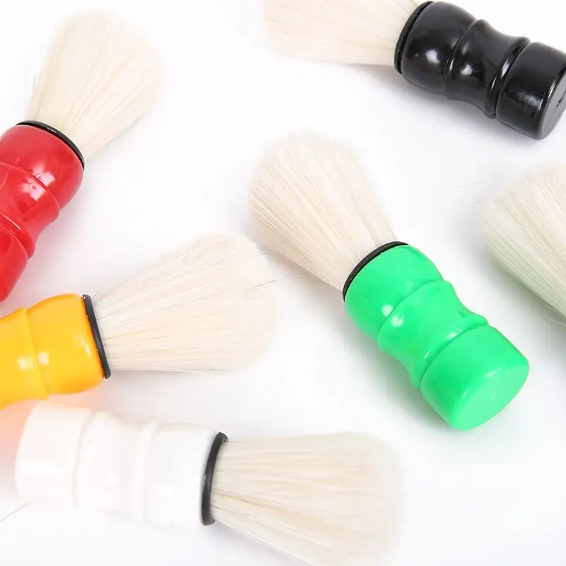 Mayitr Men's Barber Shaving Brush Wood Handle Beard Mustache Cleaner Barber Shaving Brushes Random Colors