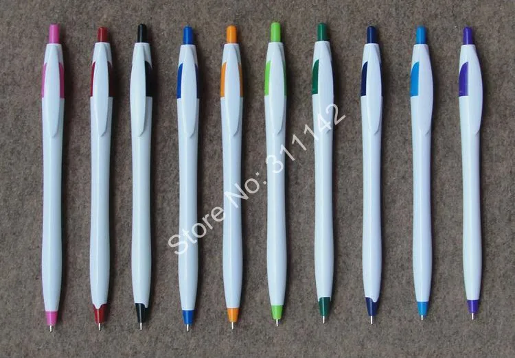 Пластиковая шариковая ручка белые ручки с пользовательским Логотипом Продвижение роликовая шариковая ручка рекламная пластиковая ручка с индивидуальным логотипом