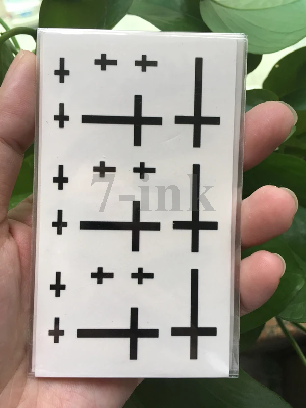 04 Transferencia De Agua Tatuaje Falso Pequeño Tatuaje Cruzado Detrás De La Oreja En El Dedo Tatuaje Temporal Resistente Al Agua Para 1056