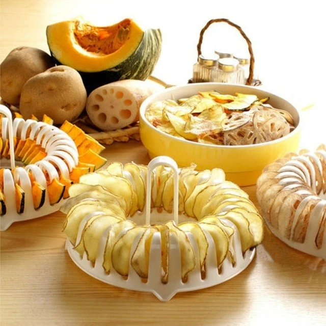 Conveniently Microwave Apple Fruit Potato Crisp Chip Slicer Snack Maker DIY Set Conveniently Microwave Apple Fruit Potato Crisp Chip Slicer Snack Maker DIY Set