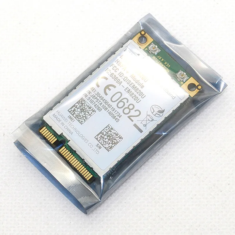 Беспроводной адаптер Crad HUAWEI EM820U (разблокированный) WCDMA GSM WWAN Mini PCI E Card HSPA + 21 Мбит/с 3G