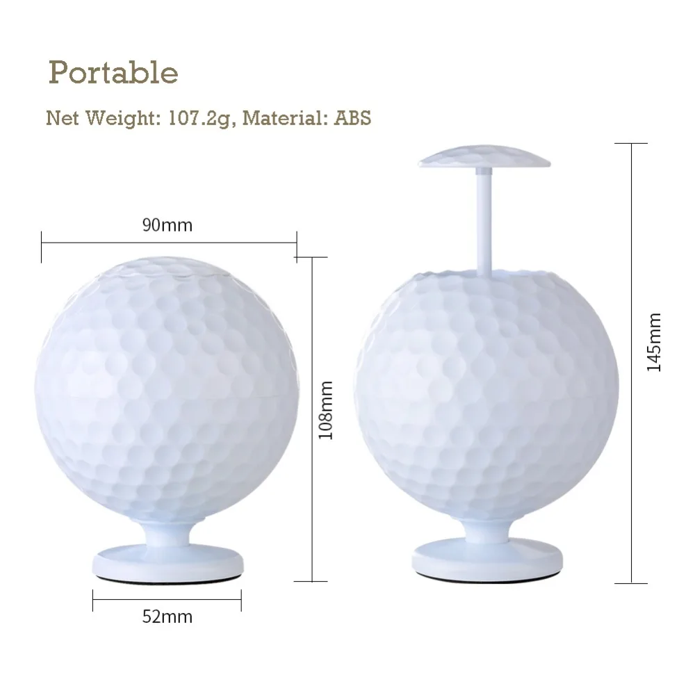 Golf Ball Shaped Automatic Toothpick Holder Pop-up Novelty Gift Indoor& Cars Golf Decoration