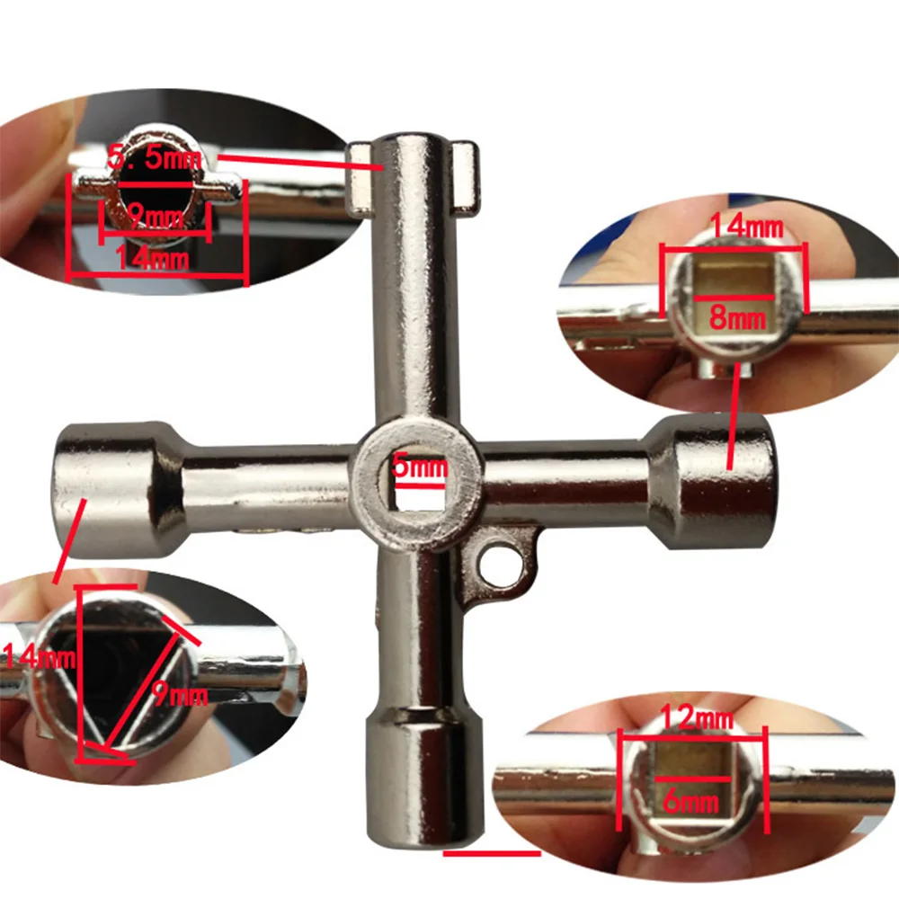 

Multi-function Tool Cross Electric Control Cabinet Inside The Triangle Key Wrench Elevator Water Meter Valve Square Hole Key