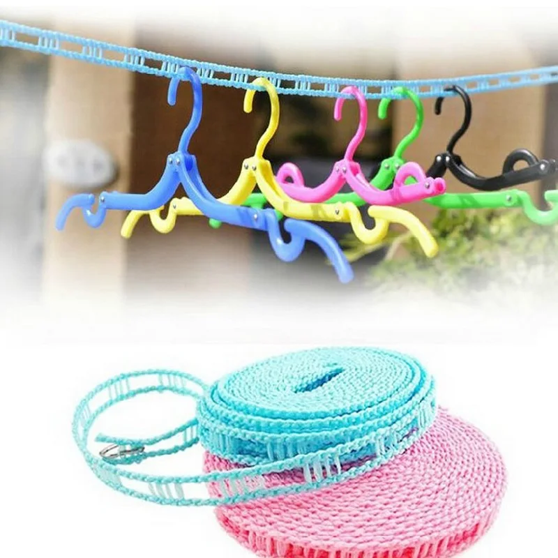 3m 5m Adjustable Nylon Outdoor Anti Slip Slide Drying Dresses Clothes