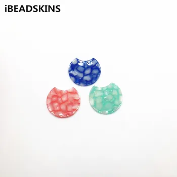 

New arrival! 37x30mm 50pcs/lot acetic acid round-shape charms for earrings accessories/Earring parts Jewelry Findings making#322