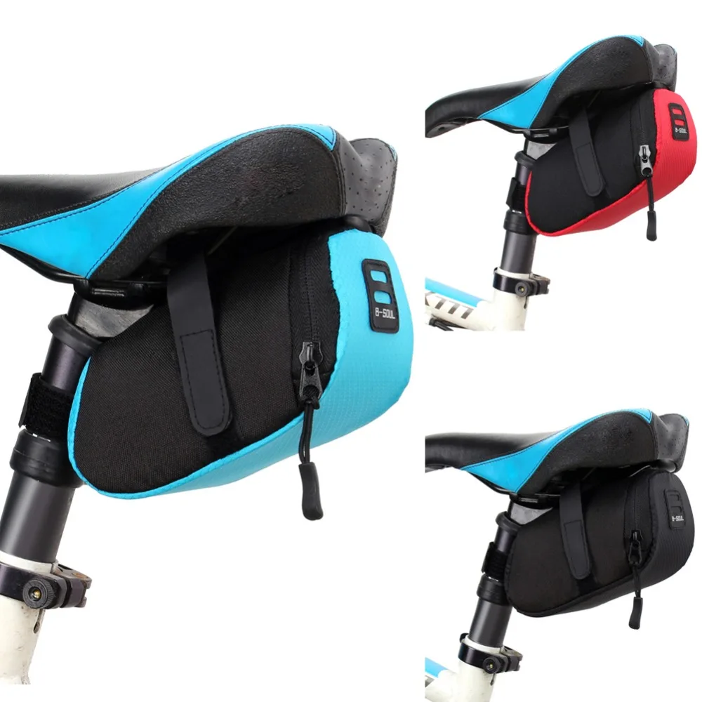 

B-SOUL Bicycle Bag Cycling Bike Waterproof 600D Nylon Storage Saddle Bag MTB Seat Tail Rear Pouch Bicycle Bags 3Colors